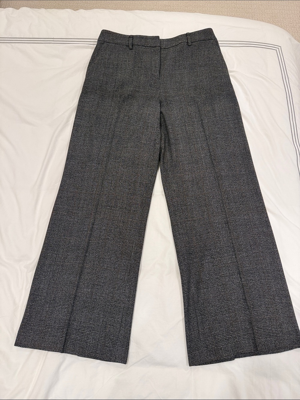 Calvin Klein Size 10 EUC Grey Black Plaid Dress Pants